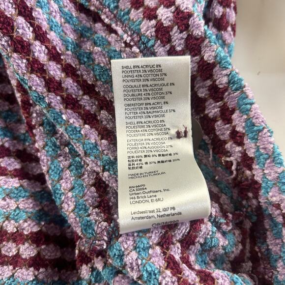 Free People Maggie Sweater Mini Short Dress Chunky Soft Collared Purple Large - Picture 9 of 16